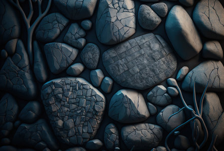 Detailed image of a stone backdropの素材