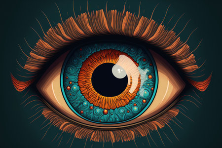 Detailed image of a human eyeの素材