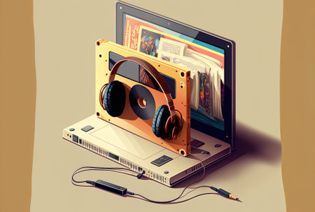 Digital music streaming audio entertainmentの素材