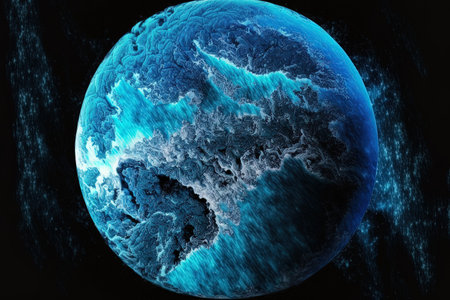Earth in blue as a background imageの素材