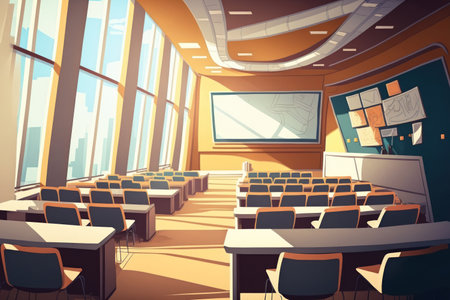 Empty lecture and conference hall in university.Interior meeting roomの素材
