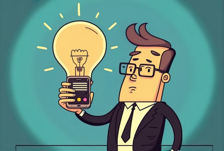 Finance idea with smartphone in handの素材