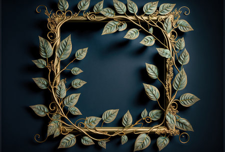 Frame made from liana leaves and branchesの素材