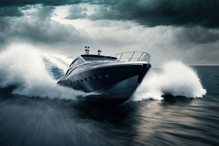 picture of a motorboatの素材
