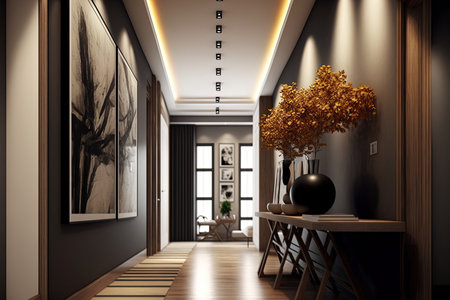 Stylish contemporary hall interiorの素材