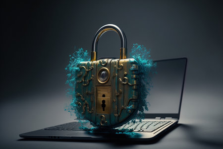 laptop lock cybersecurity ideaの素材