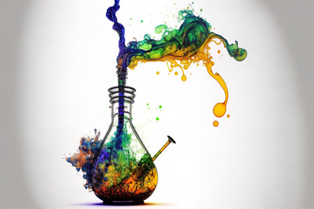 Isolated Bong against a white backdropの素材