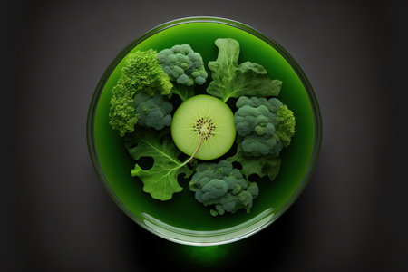 a spinach, apple, and broccoli apple juiceの素材