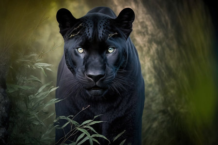 Wild Black Panther in Khao Yaiの素材