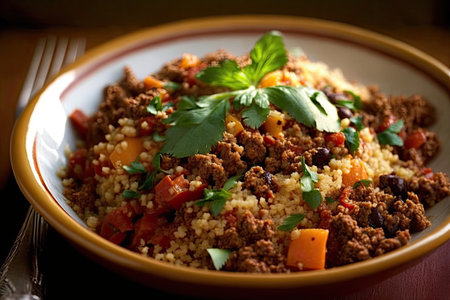 Spicy ground beef couscousの素材