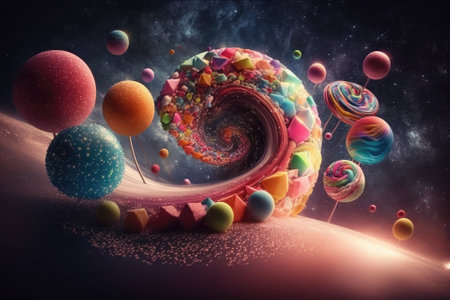 Picture of a candy coated universeの素材