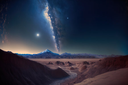 Night sky at Atacama Desert, South Americaの素材