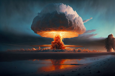 Tsar Bomba mushroom cloud. Superior photo realismの素材