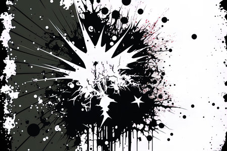 Sketch with a splat spray in the form ofの素材