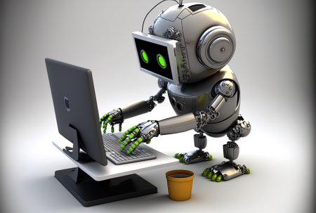 Intelligent robot programmers touch the internet and examine software developmentの素材
