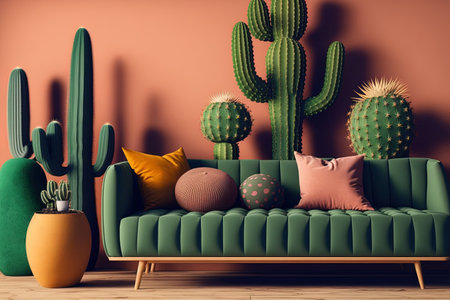 Mexican style interior backgroundの素材