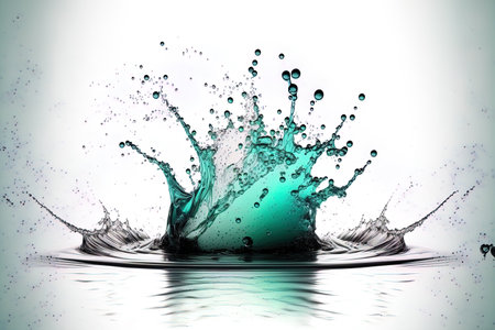isolated water splash on a white backgroundの素材