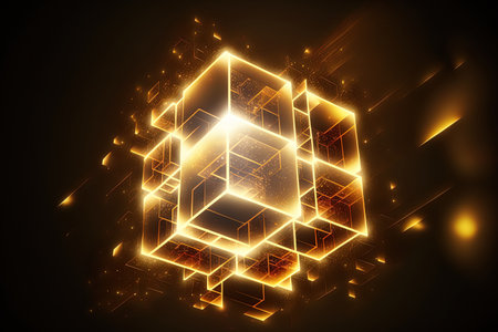 Abstract Laser Cube Backgroundの素材