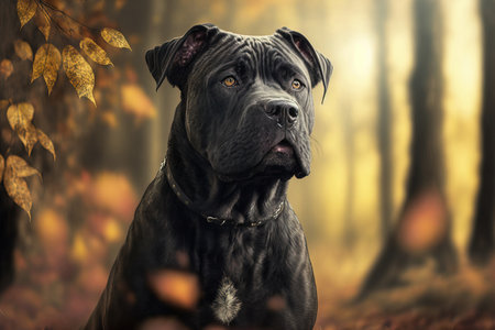 a picture of a purebred Presa Canario dogの素材