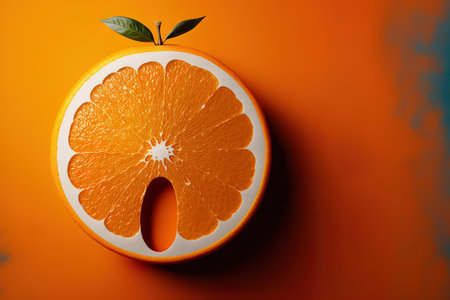 With text space and an orange question mark backdropの素材