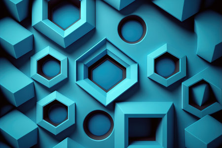 geometric blue backgroundの素材