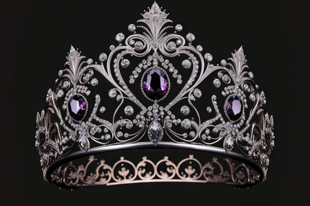 diamond encrusted luxury regal crown diademの素材