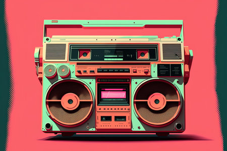 Retro Boombox Animation. high caliberの素材