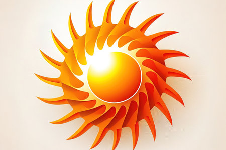 Sun symbol, white backgroundの素材
