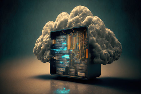 future cloud computing and online storageの素材