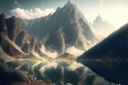 Mountainous background imageの素材