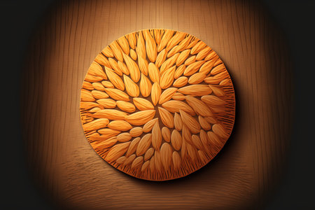 grain of barley on a wooden backdropの素材