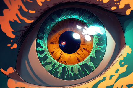 Human eye in macro detailの素材
