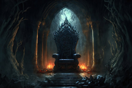 fantasy graphic of horror throneの素材