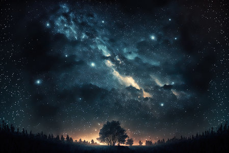 starfield as a backdrop Starry night sky as a backdropの素材