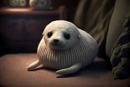Seal in white plushの素材