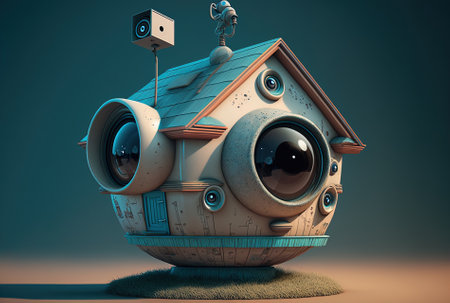 a home surveillance cameraの素材