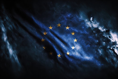 backdrop of a flag with stars. backdrop texture of stars in faraway spaceの素材