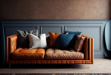 Leather, textile, and corner sofaの素材