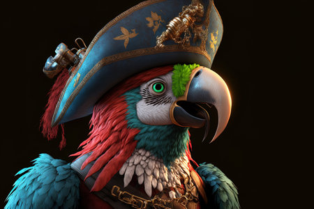 Pirate parrot in animationの素材