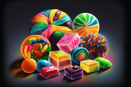 a variety of vibrant candiesの素材