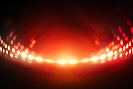 picture of blurred stadium lighting, red abstract backdropの素材