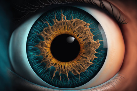 medical detail of the human eye up closeの素材