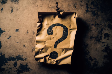 banner with a question mark in itの素材