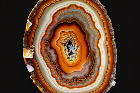 Natural agate texture in a slice. lovely stone surfaceの素材