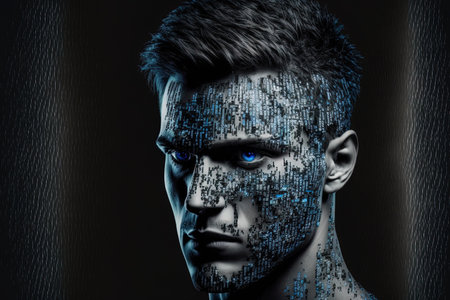 male human system information hacker eyelashesの素材