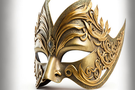 Mask from Mardi Gras, isolated on whiteの素材