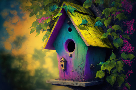 vibrant birdhouseの素材