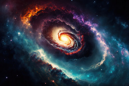 a vivid, contemporary galaxy backgroundの素材