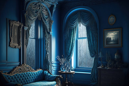 Traditional blue roomの素材