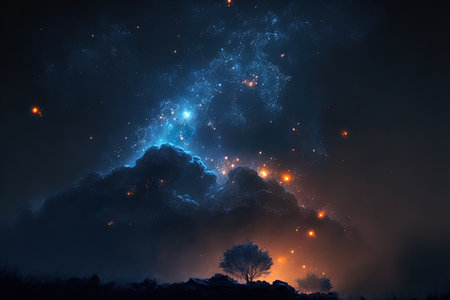stars in the night skyの素材